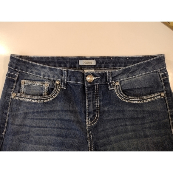 Mudd blingy contrast stitching button flap jeans - Picture 5 of 16